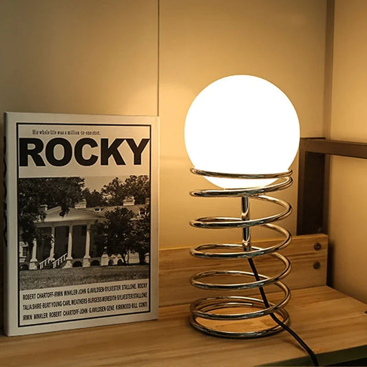 Ville - Elegant Bauhaus-Inspired Spring Glass Table Lamp
