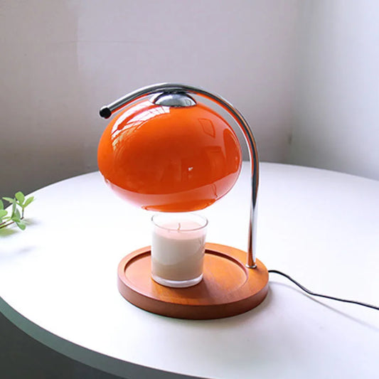 Gry - Stylish Vintage Glass Table Lamp & Candle Warmer Inspired by Bauhaus Design